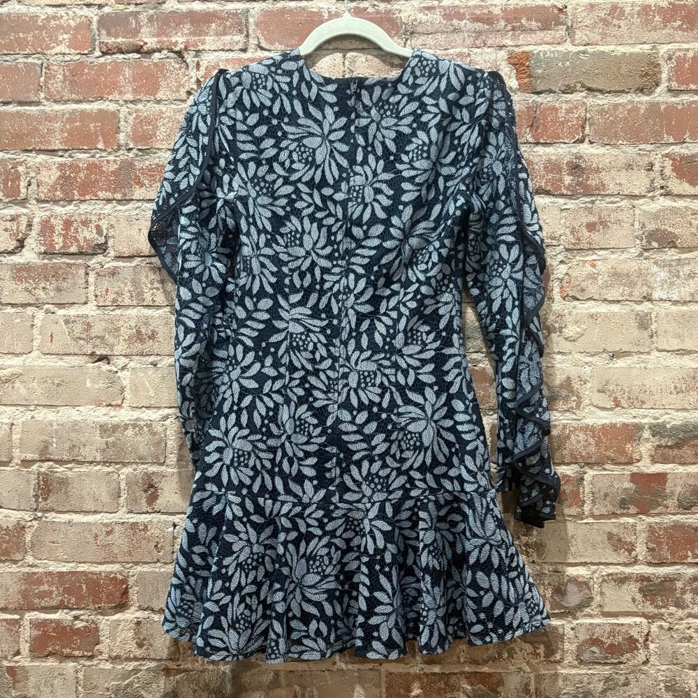 Keepsake Engage Navy Blue Lace Long Sleeve Dress Size XS - Picture 9 of 13